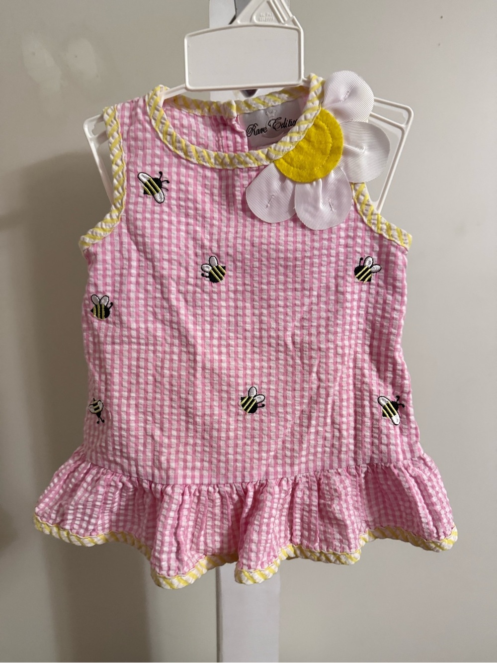 Rare Editions Gingham Bumblebee Outfit